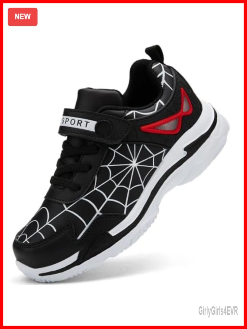 Toddler Kids Running Sneakers Leather Hook & Loop Athletic Shoes